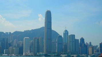 Beautiful building and architecture around Hong kong city skyline video