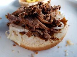 Pulled pork sandwich photo