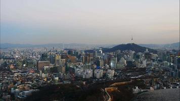 lapso de tempo da cidade de Seul na Coréia do Sul