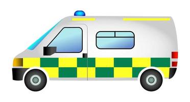 Emergency Ambulance Rescue Vehicle vector