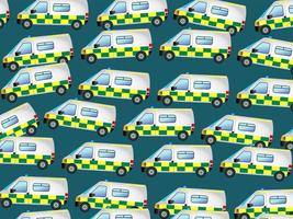 Emergency Ambulance Rescue Vehicle Wallpaper vector