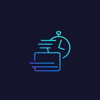 fast payments, vector linear icon