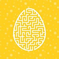 Color labyrinth egg. Kids worksheets. Activity page. Game puzzle for children. Easter holiday. Maze conundrum. Vector illustration.