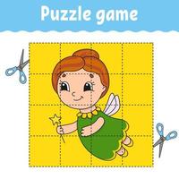 juego de rompecabezas para niños. hoja de trabajo de desarrollo educativo. juego de aprendizaje para niños. página de actividad. para niños pequeños. acertijo para preescolar. Ilustración de vector aislado plano simple en estilo de dibujos animados lindo.