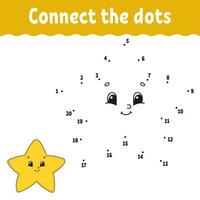 Dot to dot. Draw a line. Handwriting practice. Learning numbers for kids. Education developing worksheet. Activity page. Game for toddler and preschoolers. Isolated vector illustration. Cartoon style.