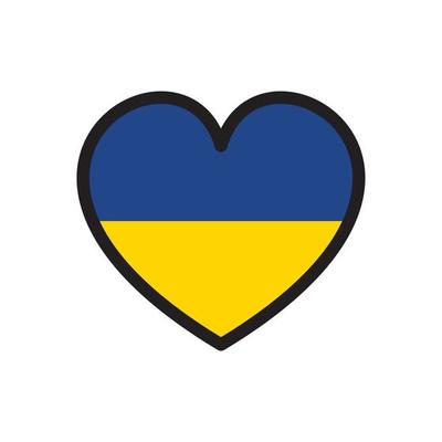 Ukraine flag with heart