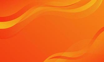 Abstract Orange Fluid Wave Background vector