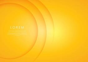 Abstract modern yellow gradient circles layers lighting background with copy space for your text. vector