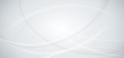 Abstract white and grey background with dynamic waves shape. vector