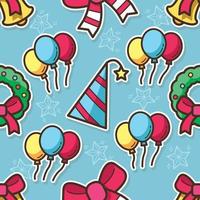 Seamless pattern party in Christmas day vector