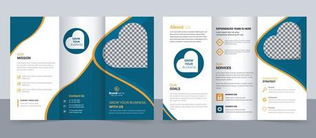 Creative corporate modern business trifold brochure template, trifold layout, letter, a4 size brochure. vector