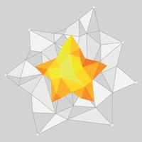 minimalistic objects fBig star minimalist art. space in a geometric style on a gray background vector