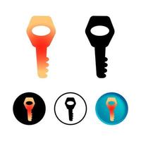 Abstract Car Key Icon Set vector