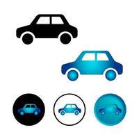 conjunto de iconos de coche pequeño abstracto vector