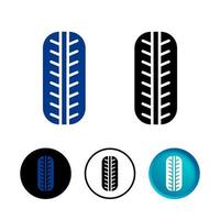 Abstract Front Wheel Icon Set vector