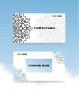 Business Card with mandala vector