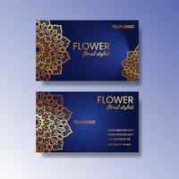 Business Card with mandala vector