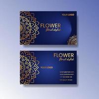 Business Card with mandala vector