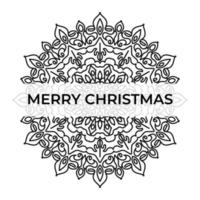 Merry Christmas with mandala vector