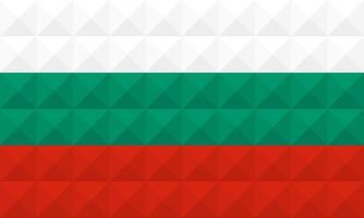 Artistic flag of Bulgaria with geometric wave concept art design vector