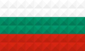 Artistic flag of Bulgaria with geometric wave concept art design vector