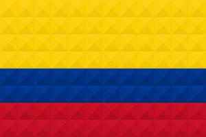 Artistic flag of Colombia with geometric wave concept art design vector