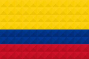 Artistic flag of Colombia with geometric wave concept art design vector