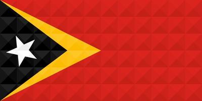 Artistic flag of East Timor with geometric wave concept art design vector