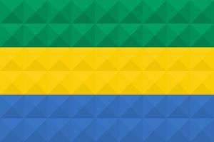 Artistic flag of Gabon with geometric wave concept art design vector