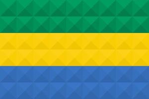 Artistic flag of Gabon with geometric wave concept art design