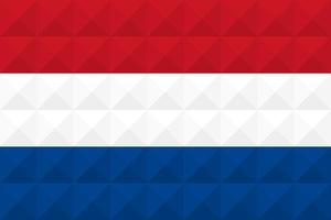 Artistic flag of Netherlands with geometric wave concept art design vector