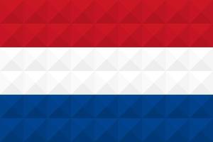 Artistic flag of Netherlands with geometric wave concept art design