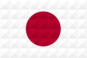 Artistic flag of Japan with geometric wave concept art design vector