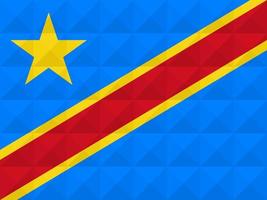 Artistic flag of Democratic Republic of the Congo with geometric wave concept art design vector