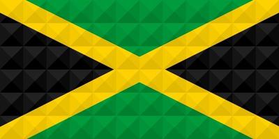 Artistic flag of Jamaica with geometric wave concept art design