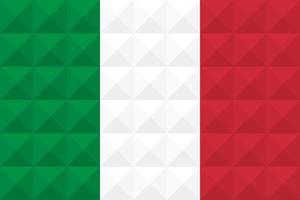 Bandera artística de Italia con diseño de arte de concepto de onda geométrica vector