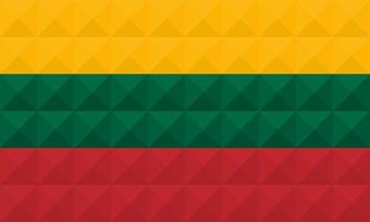 Artistic flag of Lithuania with geometric wave concept art design vector
