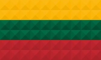 Artistic flag of Lithuania with geometric wave concept art design