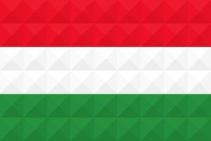Artistic flag of Hungary with geometric wave concept art design vector