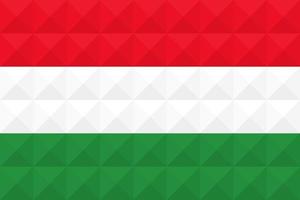 Artistic flag of Hungary with geometric wave concept art design vector