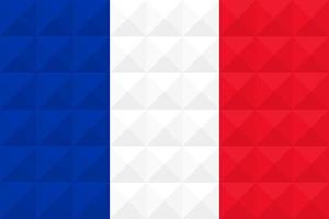 Artistic flag of France with geometric wave concept art design vector