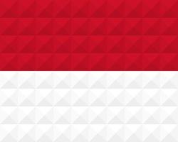 Artistic flag of Monaco with geometric wave concept art design vector