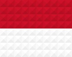 Artistic flag of Monaco with geometric wave concept art design vector