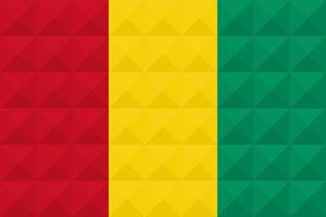Artistic flag of Guinea with geometric wave concept art design vector
