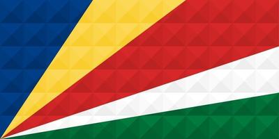 Artistic flag of Seychelles with geometric wave concept art design