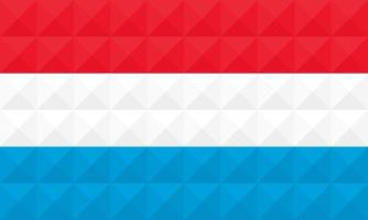 Artistic flag of Luxembourg with geometric wave concept art design vector
