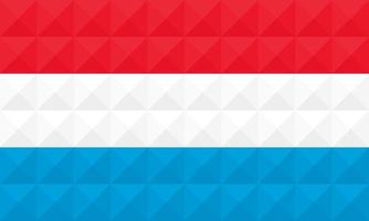 Artistic flag of Luxembourg with geometric wave concept art design