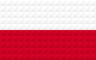 Artistic flag of Poland with geometric wave concept art design vector