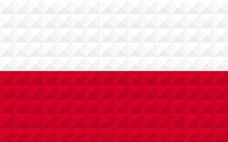 Artistic flag of Poland with geometric wave concept art design vector