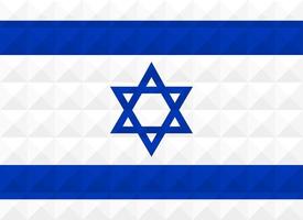 Artistic flag of Israel with geometric wave concept art design vector